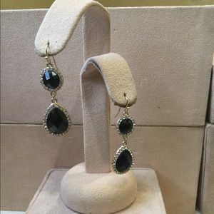 Landau Onyx and CZ earrings
